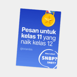 pesan untuk kelas 12